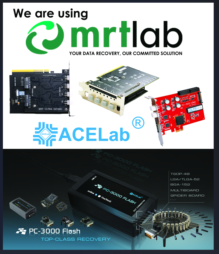 MRT Lab and ACE Lab data recovery cards